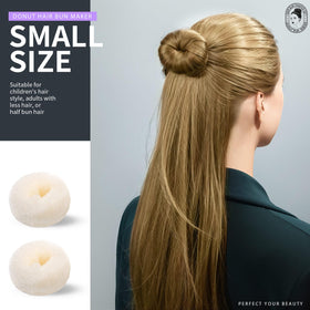Extra-large cream hair donut from Teenitor set