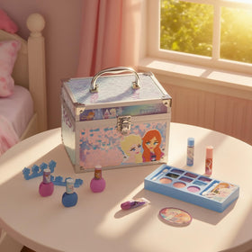 Eye and cheek shimmers from the makeup set