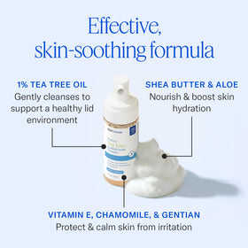 EYEECO Gentle Tea Tree Eyelid & Facial Cleanser 6 oz lifestyle scene