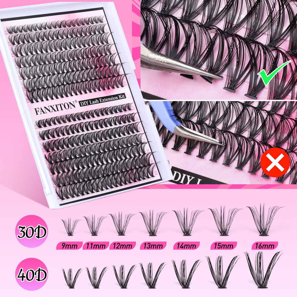 Eyelash brush included in FANXITON lash kit