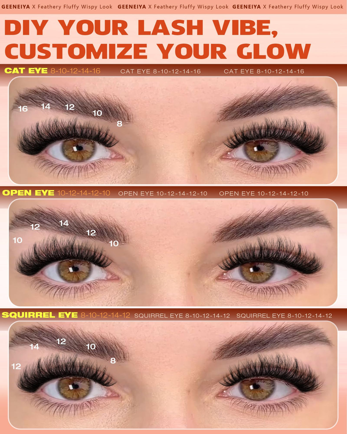 Eyelash brush included in Geeneiya lash clusters kit