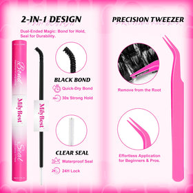 Eyelash Tweezers for precise application in MilyBest kit