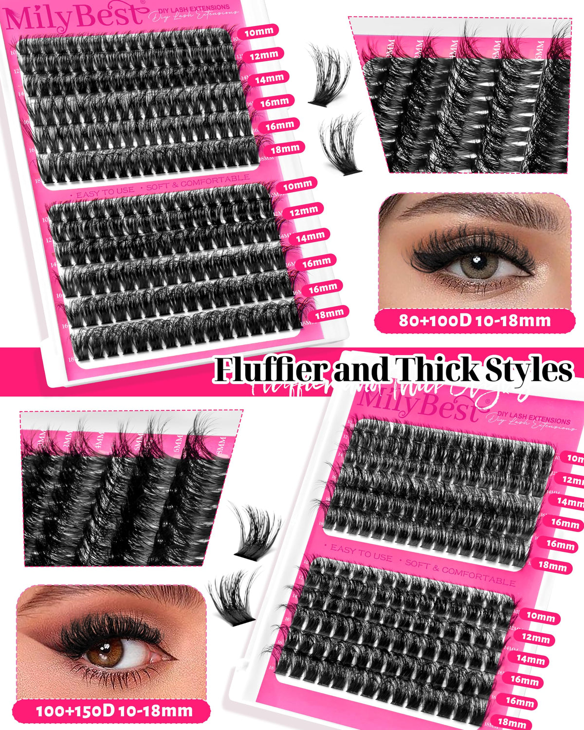 Eyelash tweezers from MilyBest Lash Clusters Kit