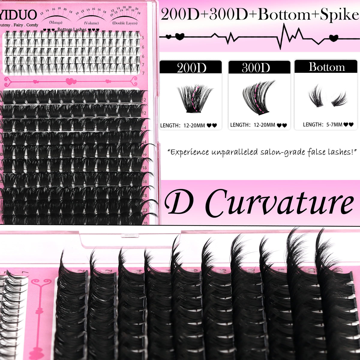 Eyelash tweezers from YIDUO kit for easy application