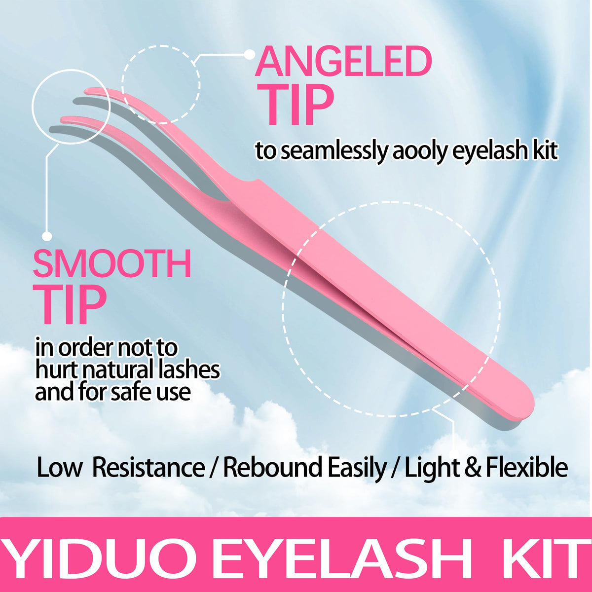 Eyelash Tweezers included in YIDUO Lash Cluster Kit