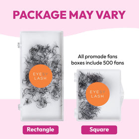 Eyesy Lash 500 Premade Fans being applied in a lash studio