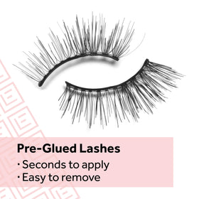 Eylure Pre-Glued False Eyelashes No. 003 in packaging with product details