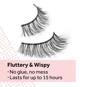 Eylure Pre-Glued Wispy Light Texture Eyelashes No. 117 on model