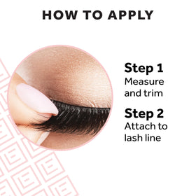 Eylure Pre-Glued Wispy Light Texture Eyelashes No. 117 with makeup tools