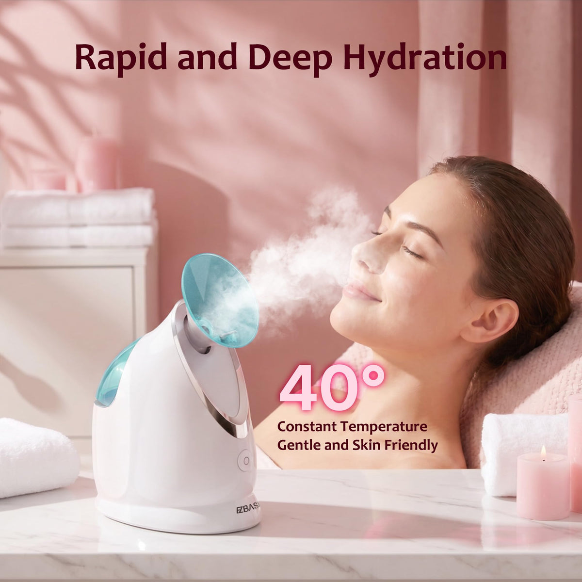 EZBASICS Facial Steamer 5-piece skin kit included