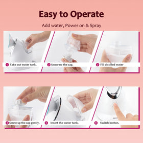 EZBASICS Facial Steamer demonstrating steam flow