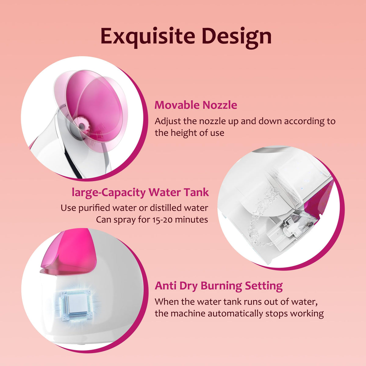 EZBASICS Facial Steamer in use during a facial