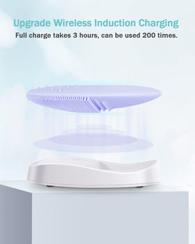 EZBASICS Silicone Facial Cleansing Brush charging with induction charger
