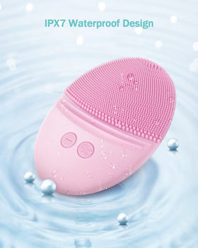 EZBASICS Silicone Facial Cleansing Brush close-up of silicone bristles