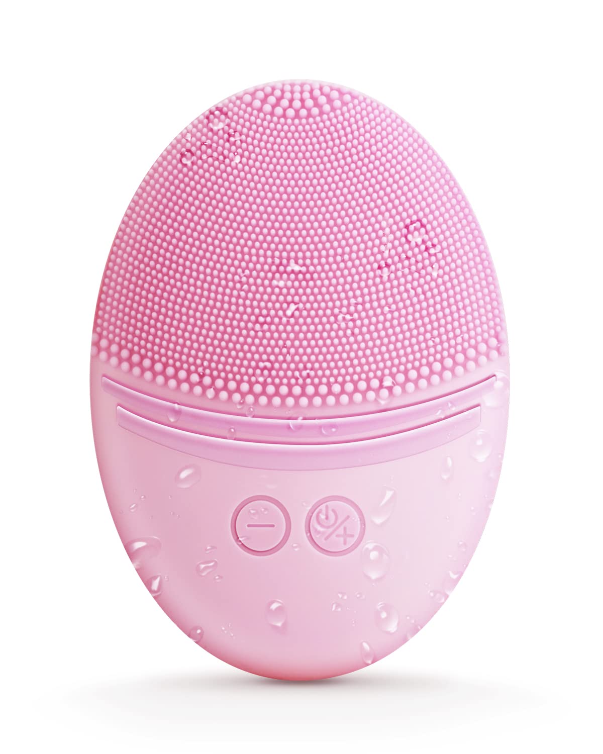 EZBASICS Silicone Facial Cleansing Brush front view in pink