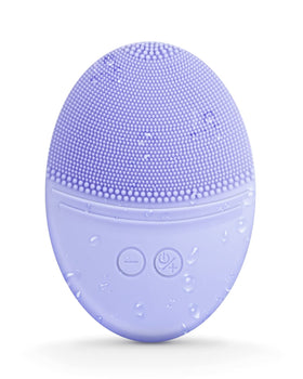 EZBASICS Silicone Facial Cleansing Brush front view in violet