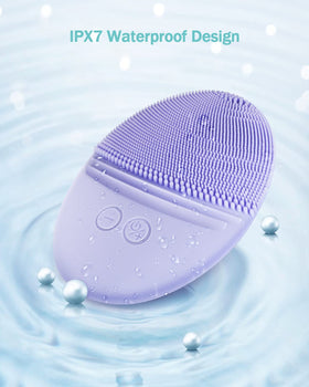 EZBASICS Silicone Facial Cleansing Brush in shower setting