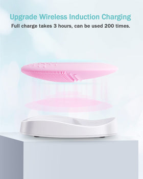 EZBASICS Silicone Facial Cleansing Brush in use during skincare routine