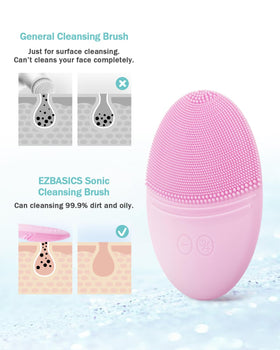 EZBASICS Silicone Facial Cleansing Brush with packaging