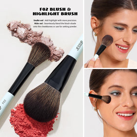 F03 Concealer Brush with round sloped shape