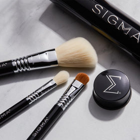 F40 angled contour brush from SIGMA BEAUTY set, angled view