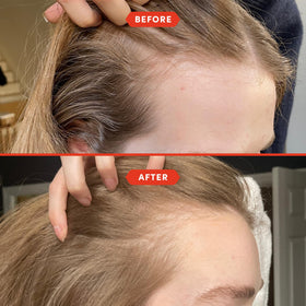 Fable & Mane HoliRoots Hair Oil application on hair