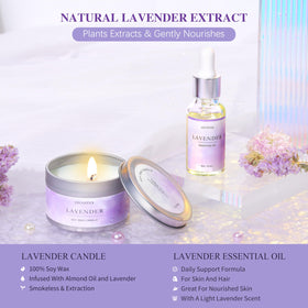 Face towel included in LUCOTIYA Lavender Spa Gift Set