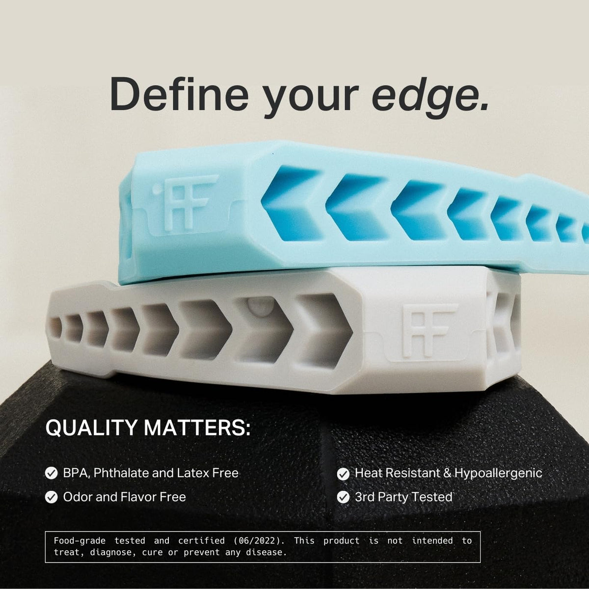 Facefit Jaw Exerciser side view showcasing silicone material