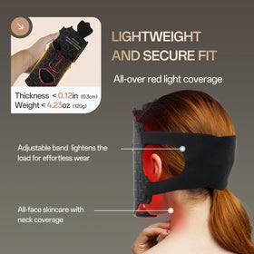 Facego Red Light Mask close-up of silicone material