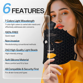 Facego Red Light Mask side view showcasing adjustable straps