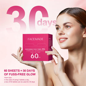 FACEMADE face towels showing texture on one side