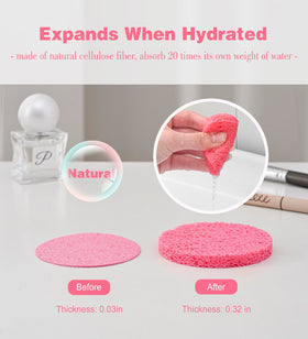 Facial sponge being used for cleansing