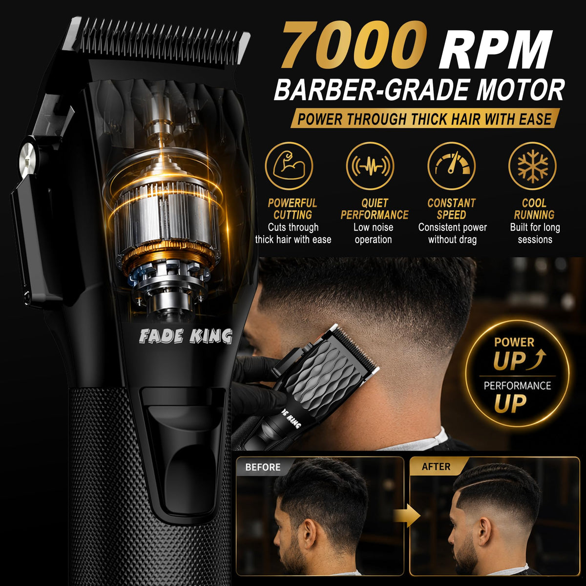 FADEKING 360 nose hair trimmer with ergonomic design