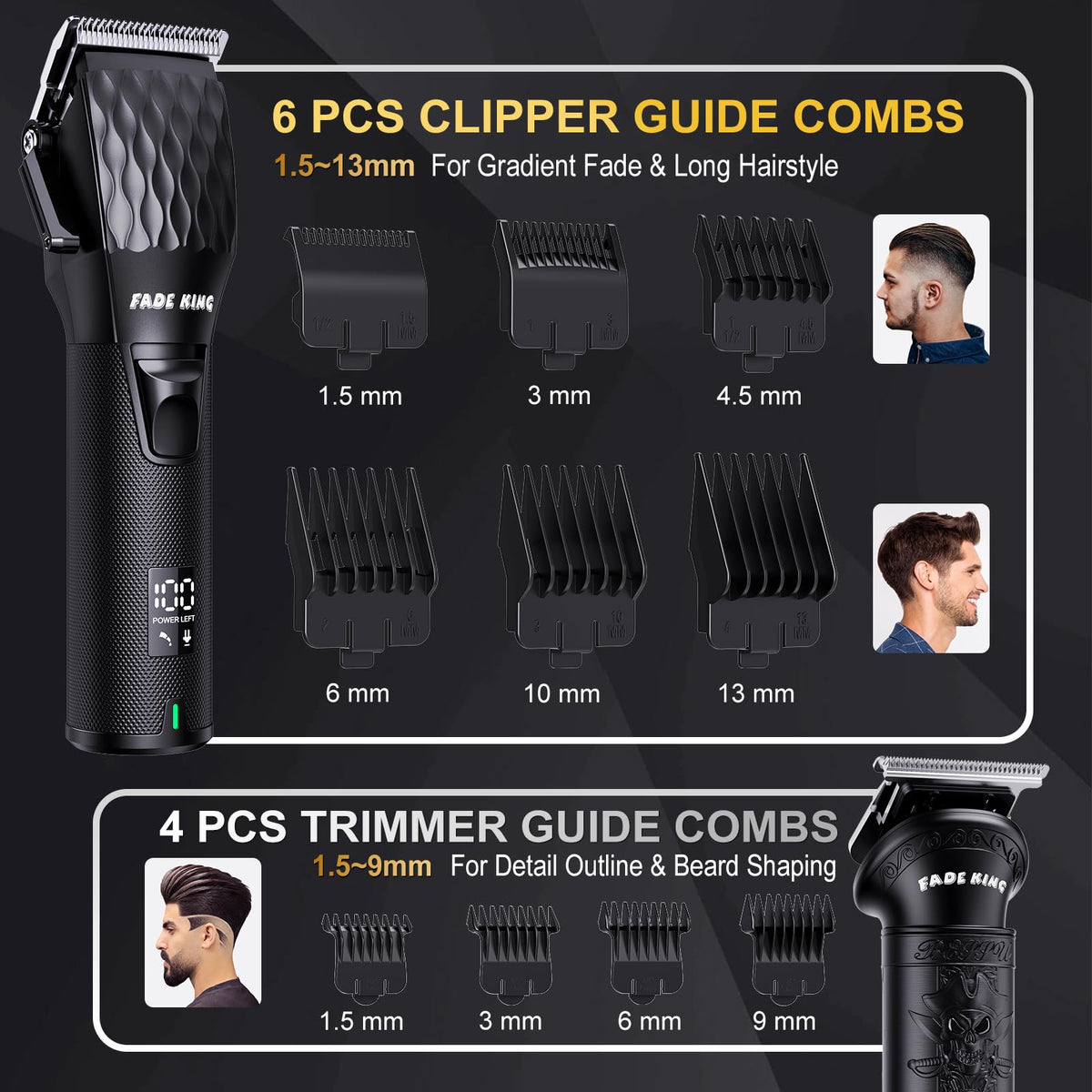 FADEKING grooming kit in premium travel case