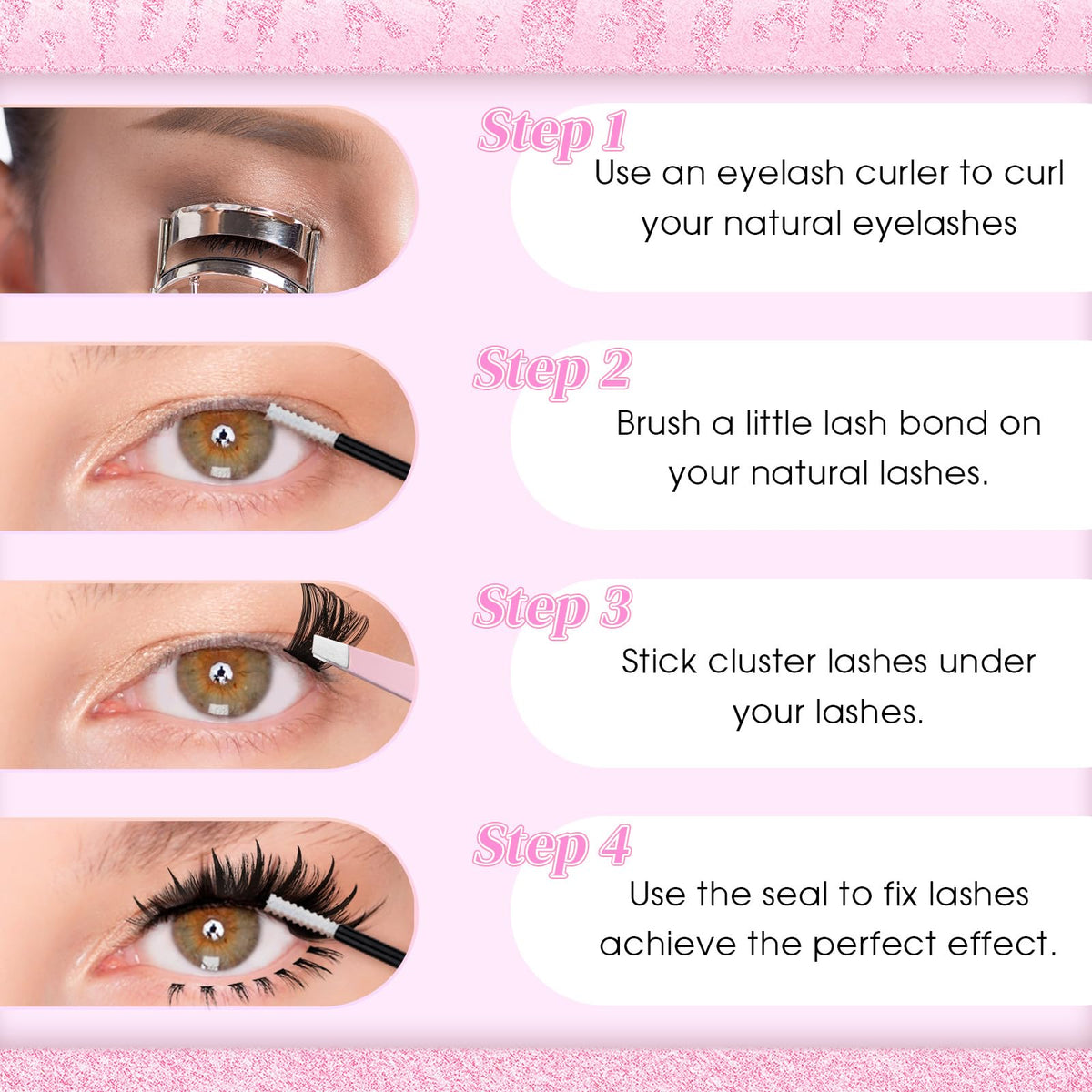 FADLASH 5-7mm bottom lash clusters for support