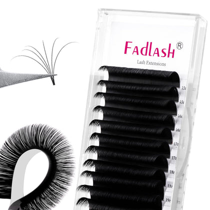 FADLASH Easy Fan Eyelash Extensions mixed tray front view