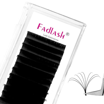 FADLASH Easy Fan Lash Extensions D Curl 0.07 8-14mm front view