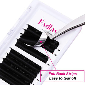 FADLASH Easy Fan Volume Lashes application with tweezers