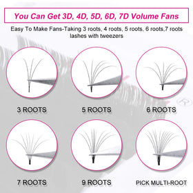 FADLASH Easy Fan Volume Lashes on model's eyes