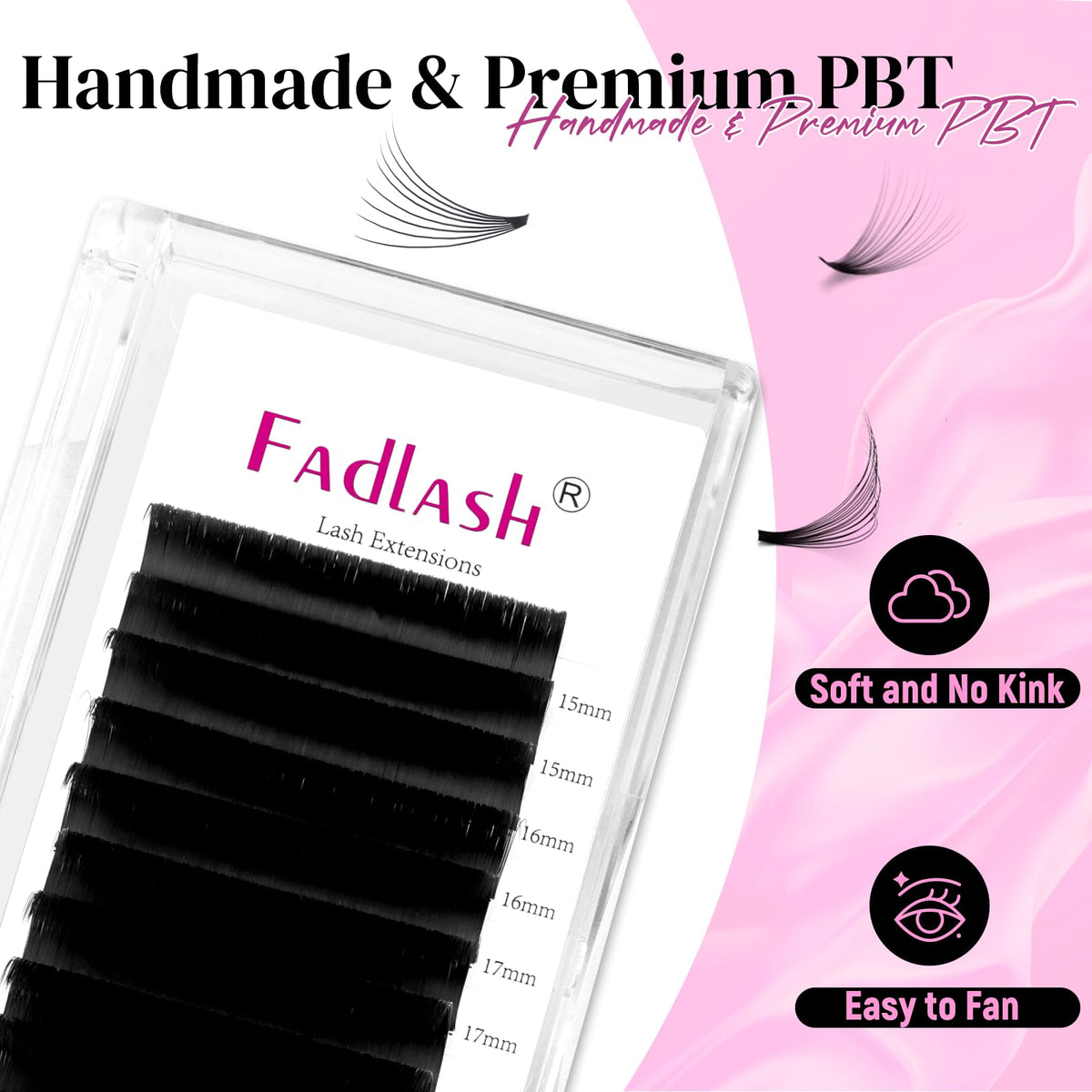 FADLASH eyelash extensions showing 15-20mm lengths