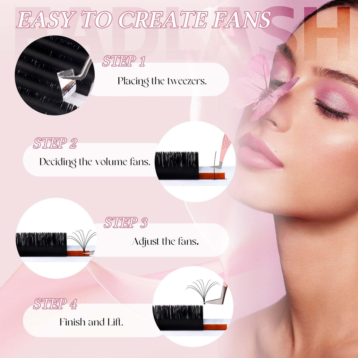 FADLASH eyelash extensions showing lightweight design