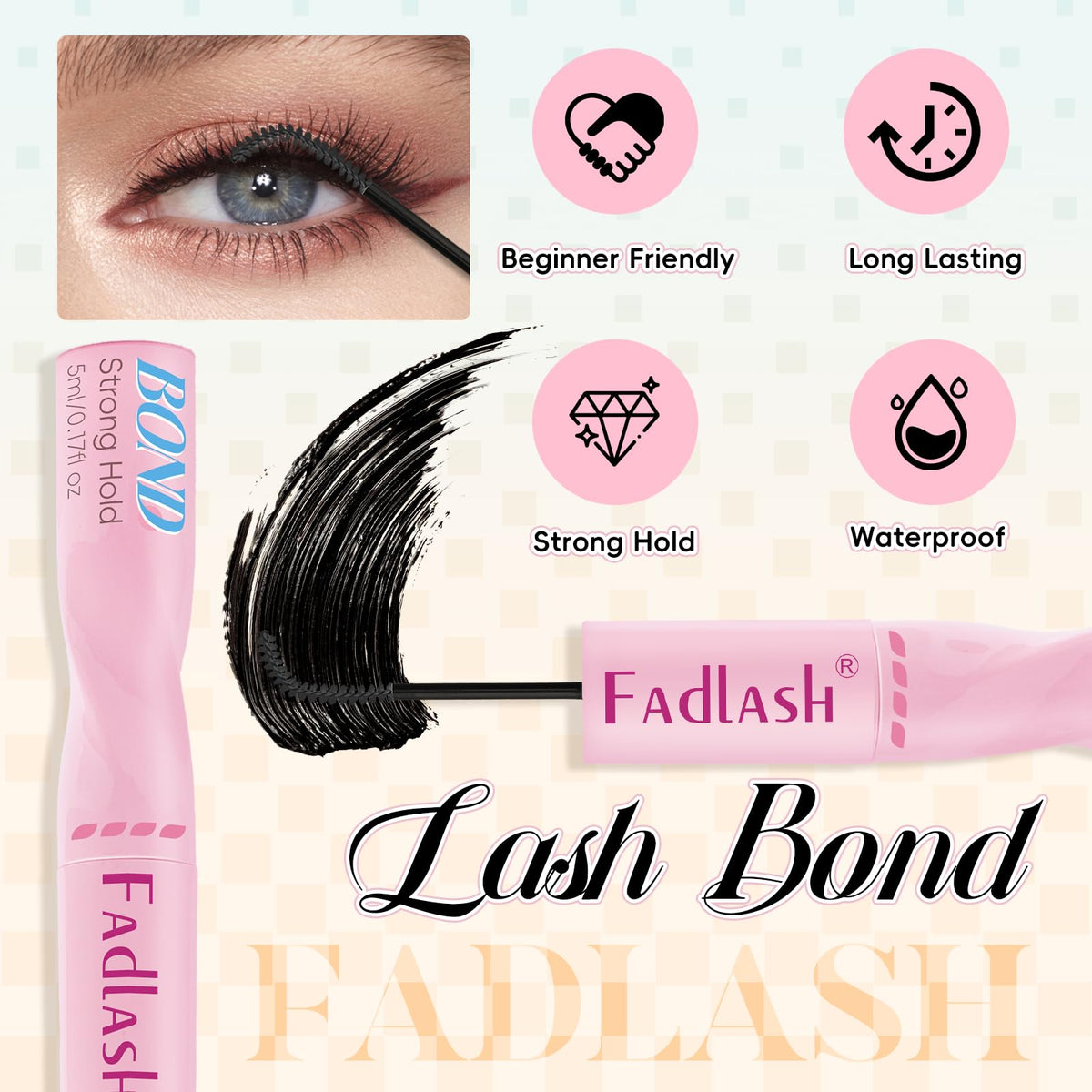 FADLASH Lash Bond and Seal 10ml close-up of 360° brush head