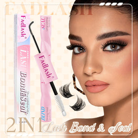 FADLASH Lash Bond and Seal 10ml packaging on a vanity
