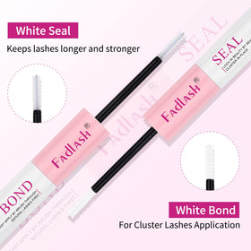 FADLASH Lash Bond and Seal Kit side view with lash glue bottles