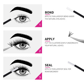FADLASH Lash Bond and Seal Kit with a hand applying glue