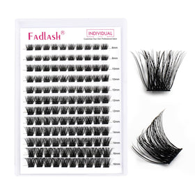 FADLASH Lash Clusters D Curl 0.07 close-up