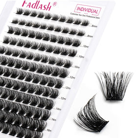 FADLASH Lash Clusters DIY Eyelash Extensions mixed tray front view