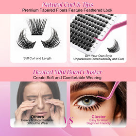 FADLASH Lash Clusters DIY Eyelash Extensions tray open view