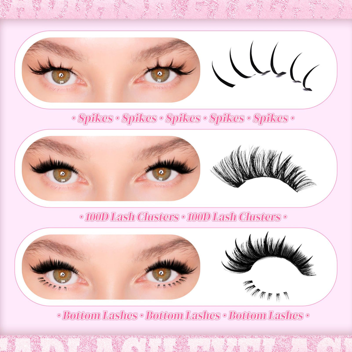 FADLASH lash clusters kit packaging front view