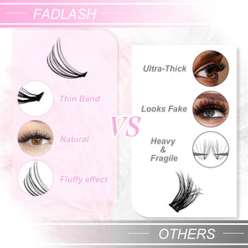 FADLASH Wispy 20D Eyelash Clusters application process